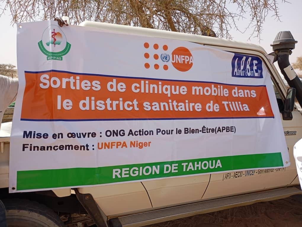 Activité de la clinique mobile dans le district sanitaire de Tillia-Région de Tahoua, APBE – UNFPA